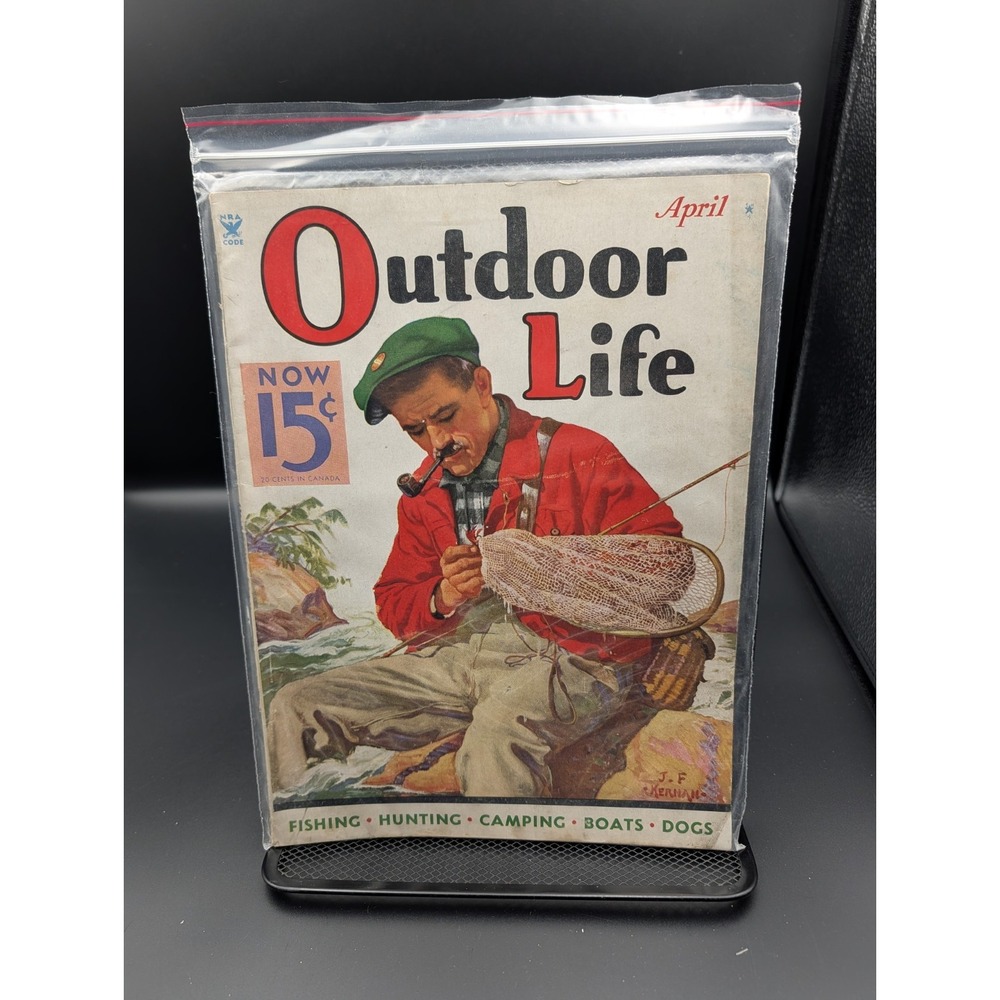Vintage Outdoor Life Magazine April 1935 Hunting Fishing Outdoorsman